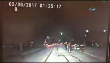 Meteorun düşme anı kamerada