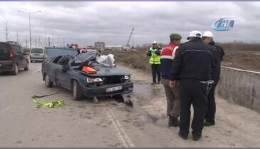 Samsun'da trafik kazası: 1 ölü, 1 yaralı