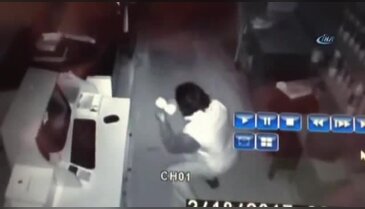 Aksaray'da kafe soygunu kamerada