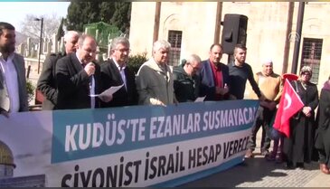 İsrail'in "ezan yasağı" yasa tasarısına Bursa'dan tepki