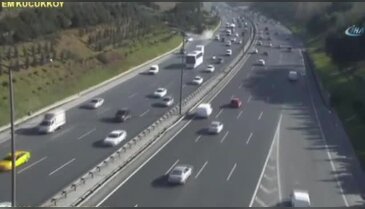 TEM Otoyolu'nda korkutan kaza