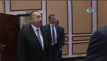 Erdoğan Aliyev ile görüştü