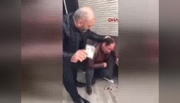 Eski polisi sokak ortasında bu hale getirdiler