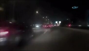 Makas atan trafik magandası kaza yaptı