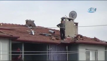 Afyon'da işçilerin ölümle dansı kamerada