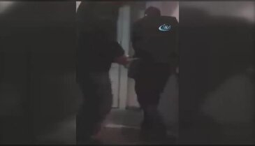 Kendisini kurtaran polise sarılarak teşekkür etti