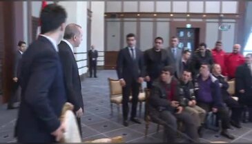 Erdoğan down sendromlu çocukları kabul etti