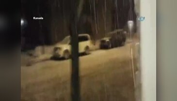 Üç dakika içinde her yer bembeyaz oldu