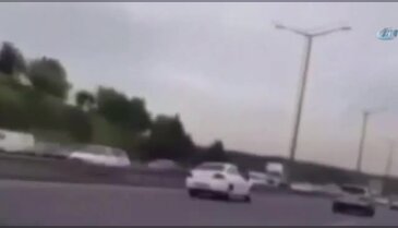 Trafik magandasının ölümle oyunu kamerada