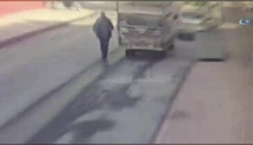 Çöp konteyneri hırsızları kamerada