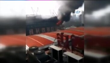 Shanghai Shenhua'nın stadında yangın çıktı