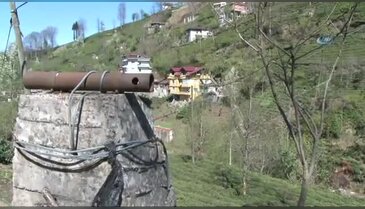 15 yıldır evlerine teleferikle gidiyorlar