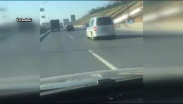 İstanbul'da trafikte tehlikeli anlar