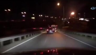 Trafikte yaşanan korku dolu anlar kamerada