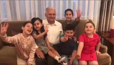 Binali Yıldırım torunlarıyla video paylaştı!