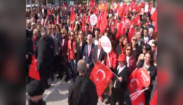 Bursa Nilüfer'de binler ulusal egemenlik için yürüdü