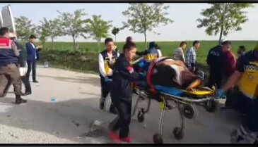 Konya'da otobüs devrildi! Çok sayıda yaralı var