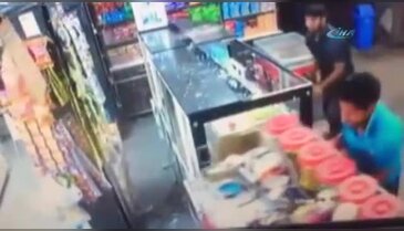 Markette dehşet anları