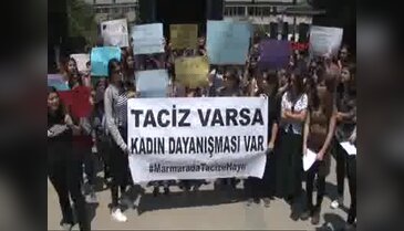 Marmara Üniversitesi'nde "taciz" protestosu