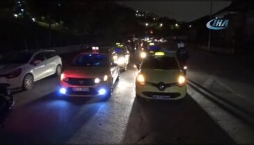 Bursa'da taksicilerden protesto