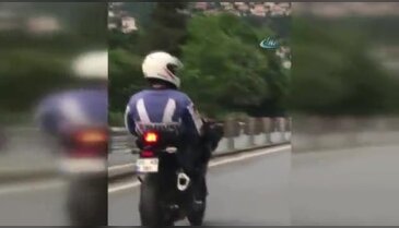Motosiklette tehlikeli şov