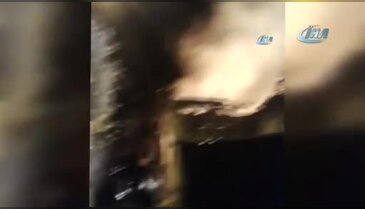 Bursa'da madde bağımlılarının mesken tuttuğu metruk binada yangın çıktı