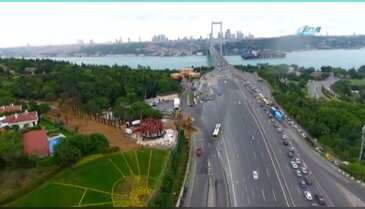 15 Temmuz Zafer Anıtının yapımı havadan görüntülendi