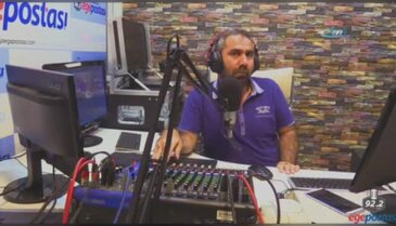 Canlı yayında depreme yakalandı