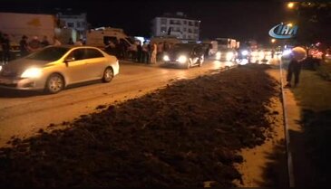 CHP'nin kampına tezek döken sürücü yakalandı