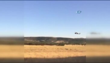Skorsky pilotu helikopterle Mehmetçiği selamladı