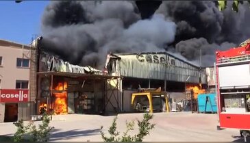 Bursa Kestel'de fabrikada yangın
