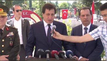 Bursa'da 15 Temmuz Demokrasi ve Milli Birlik Günü kapsamında şehitlikler ziyaret edildi