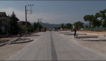 Bursa İznik sahil yolunda çalışmalar sürüyor