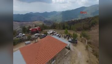 İzmir'de 4 gündür devam eden yangın havadan böyle görüntülendi