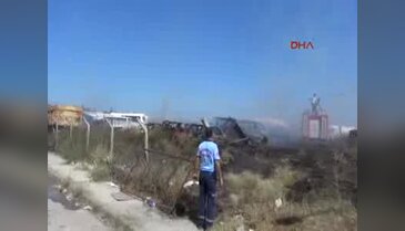 Balıkesir-Bursa karayolundaki sanayide korku dolu anlar!