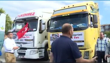 Bursa Osmangazi'den Suriye'ye 9 TIR yardım