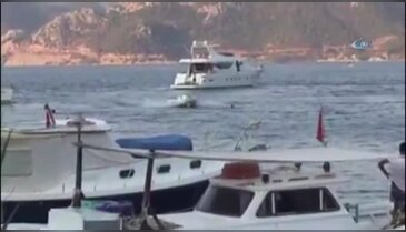 Marmaris'te denizde dehşet anları