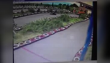 Go-kart aracına şalı dolandı, ölümden döndü