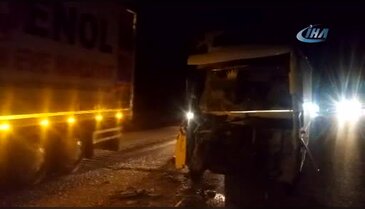 Minibüs TIR'a arkadan çarptı: 16 yaralı