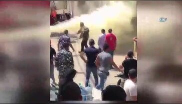 Bıçaklı saldırgana yangın tüpüyle müdahale