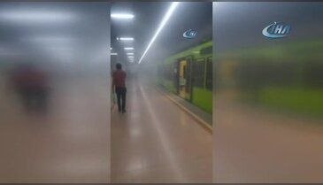 Bursa metrosunda panik! Yoğun dumanlar...