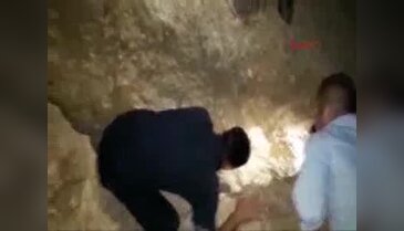 Bursa'da çukura düşen köpeği itfaiye kurtardı