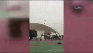 Basketbol topuyla drone'u düşürdü