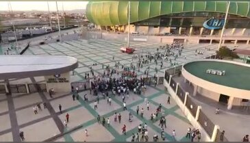 Timsah Arena'da Bursaspor taraftarından görsel şölen