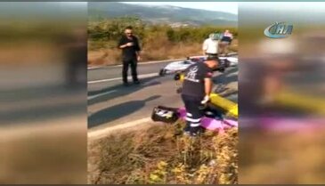 Bursa'da otomobil yoldan çıktı: 2 yaralı