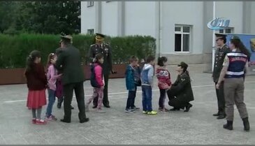 Bursa'da şehit ve köy çocukları helikoptere bindi, unutulmaz bir gün yaşadı