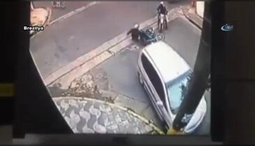 Motosikletli hırsız kaza yapınca yakalandı