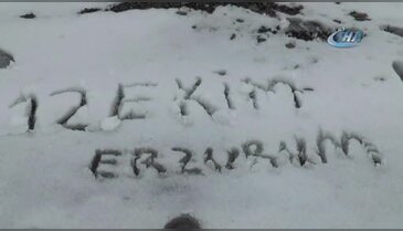 Erzurum'un yüksekleri beyaza büründü