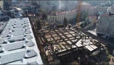 Taksim Camii'nin son durumu havadan görüntülendi