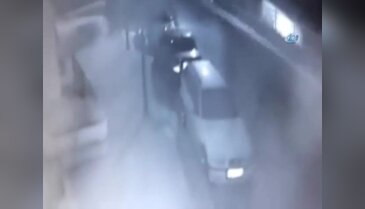 İki aracı yakan piknik tüpü böyle yuvarlandı